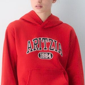 Aritzia Bold Red Hoodie (women's Small but fits like a youth L/XL)